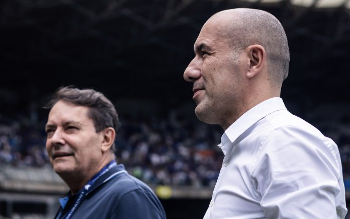 Pedro Lourenço e Leonardo Jardim no Mineirão