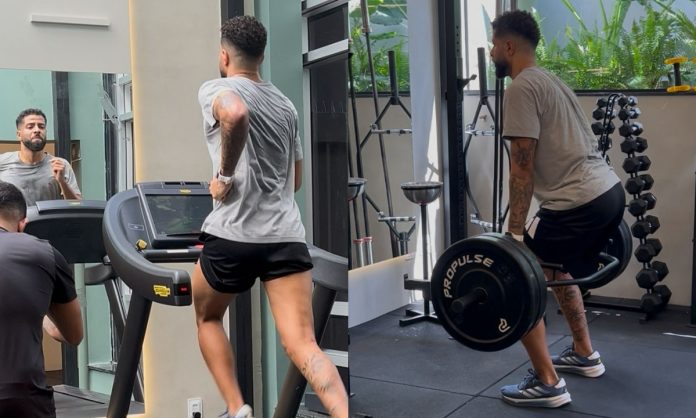 João Marcelo em trabalho em academia particular