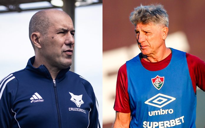 Leonardo Jardim, treinador do Cruzeiro, e Renato Gaúcho, treinador do Fluminense (Fotos: Gustavo Aleixo/Cruzeiro e Marina Garcia/Fluminense) Leonardo Jardim, treinador do Cruzeiro, e Renato Gaúcho, treinador do Fluminense (Fotos: Gustavo Aleixo/Cruzeiro e Marina Garcia/Fluminense)