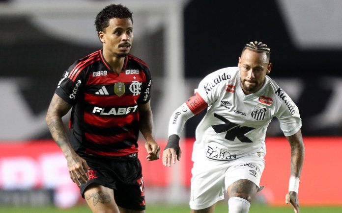 Neymar marcou o gol do Santos diante do Flamengo (Foto: Gilvan de Souza/Flamengo) Neymar marcou o gol do Santos diante do Flamengo (Foto: Gilvan de Souza/Flamengo)