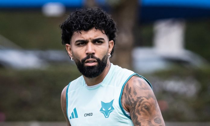 Gabigol em treino do Cruzeiro