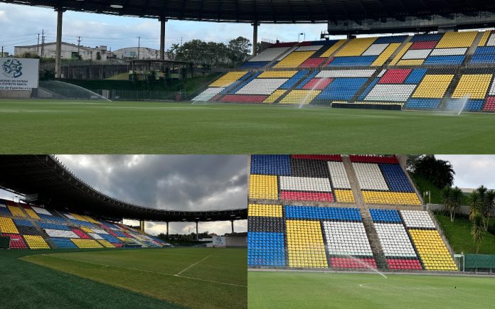 Estádio Estadual Kleber Andrade, em Cariacica-ES (Foto: Thaynara Amaral)
