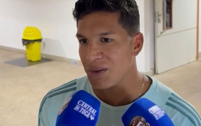 Lucas Romero, do Cruzeiro, após jogo contra o Defensa y Justicia