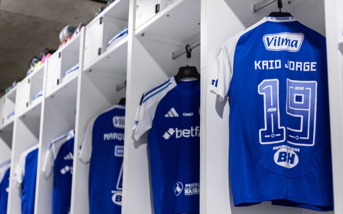 Vestiário do Cruzeiro no Kléber Andrade, em Cariacica