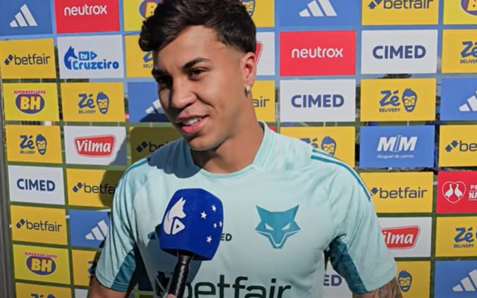 Kaio Jorge, atacante do Cruzeiro (Foto: Reprodução/TV Cruzeiro)