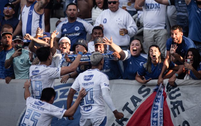 Matheus Pereira comemora gol no Nilton Santos (Foto: Rodrigo Ferreira/Cruzeiro_ Matheus Pereira comemora gol no Nilton Santos (Foto: Rodrigo Ferreira/Cruzeiro_
