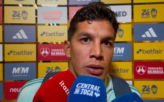 Lucas Romero após jogo contra o Santos