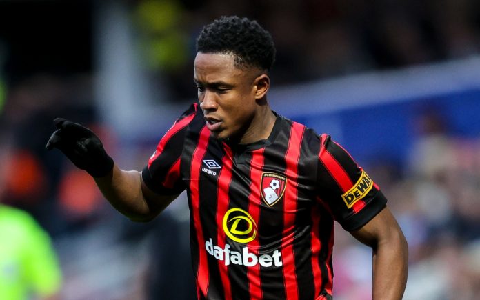Luis Sinisterra, atacante colombiano do Bournemouth, da Inglaterra