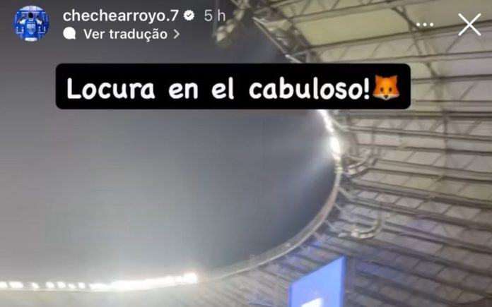 Arroyo posta vídeo no Mineirão (Foto: Reprodução/Instagram)