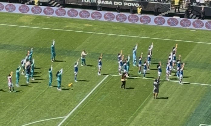 Jogadores festejam campanha com a torcida na Neo Química Arena