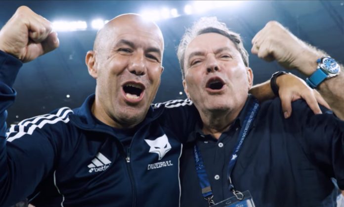 Pedro Lourenço e Leonardo Jardim após classificação na Copa do Brasil