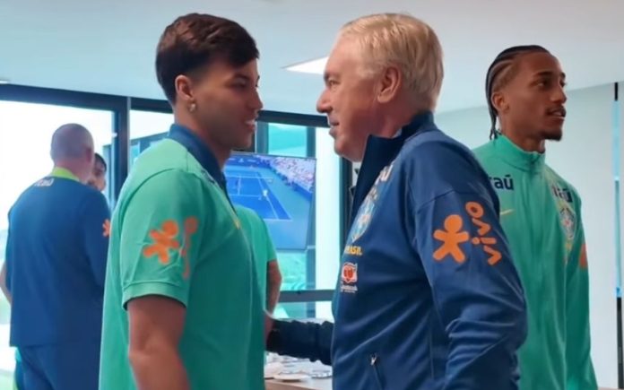 Kaio Jorge conversou com Carlo Ancelotti ao se apresentar à Seleção