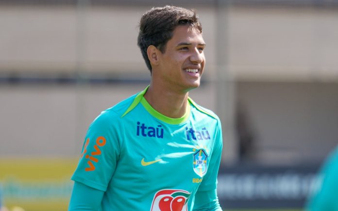 Murilo Rhikman no treino da Seleção Brasileira Sub-20