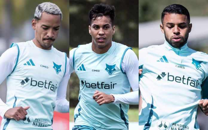 Matheus Pereira, Kaio Jorge e Wanderson, do Cruzeiro