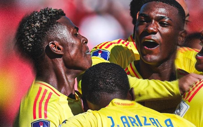 Néiser Villareal marcou dois gols na vitória da Colômbia (Foto: Divulgação/Seleção Colombiana) Néiser Villareal marcou dois gols na vitória da Colômbia (Foto: Divulgação/Seleção Colombiana)
