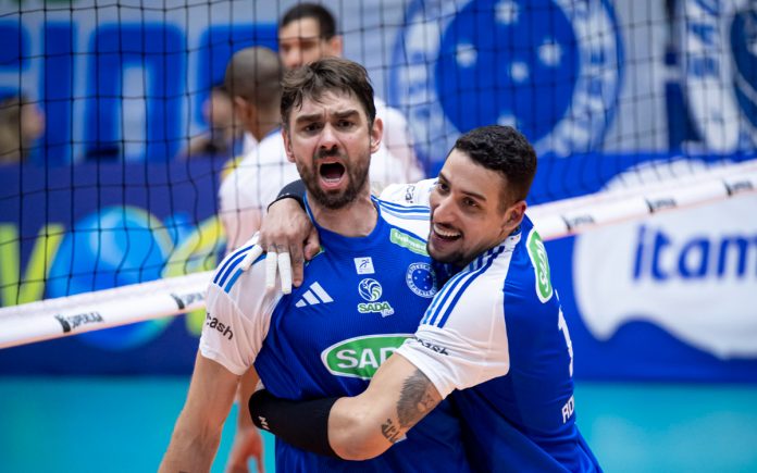 Lucão e Rodriguinho na vitória do Sada Cruzeiro sobre o Minas
