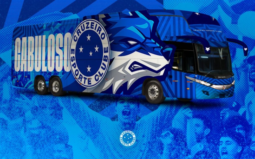 Nova plotagem do ônibus do Cruzeiro (Foto: Reprodução/Cruzeiro)