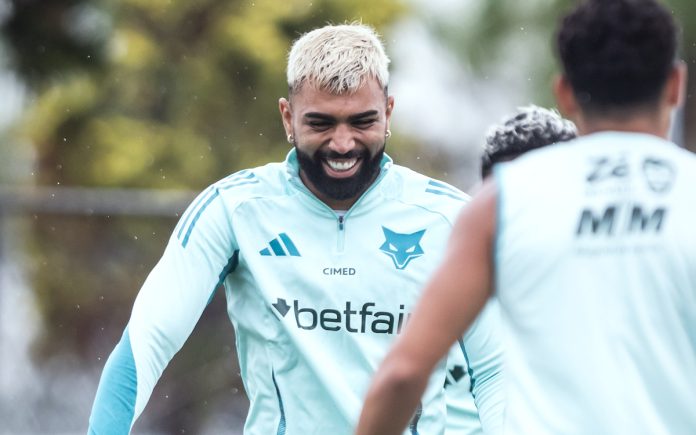 Gabigol em treino do Cruzeiro na Toca II