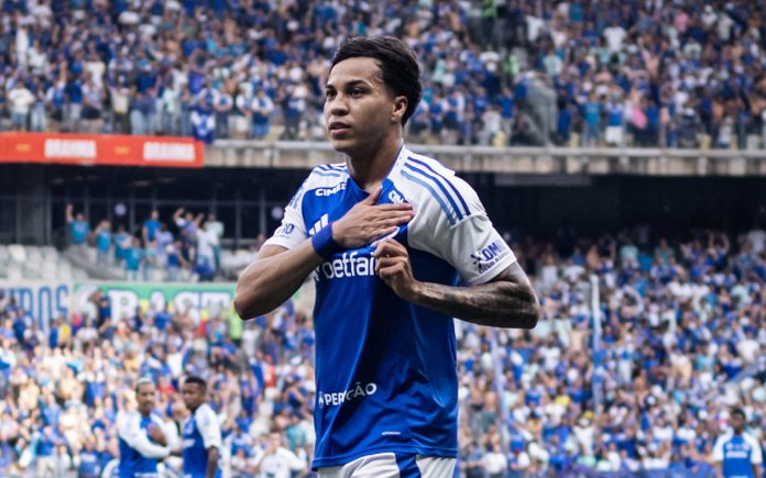 Kaio Jorge comemorando gol no Mineirão (Foto: Gustavo Aleixo/Cruzeiro)