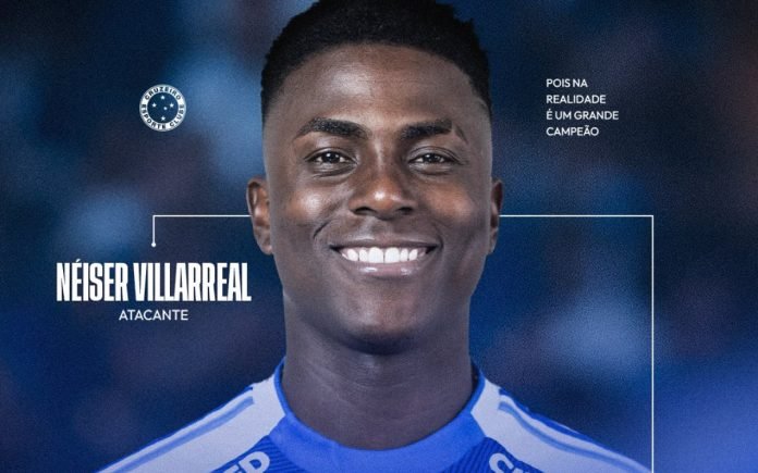 Neiser Villareal, novo atacante do Cruzeiro (Foto: Divulgação/Cruzeiro) Neiser Villareal, novo atacante do Cruzeiro (Foto: Divulgação/Cruzeiro)