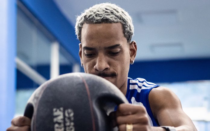 Matheus Pereira em treino do Cruzeiro na Toca II