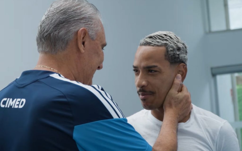 Tite e Matheus Pereira (Foto: Reprodução/TV Cruzeiro)