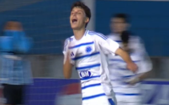 Eduardo Pape comemora gol diante do Grêmio (Foto: Reprodução/XSports)