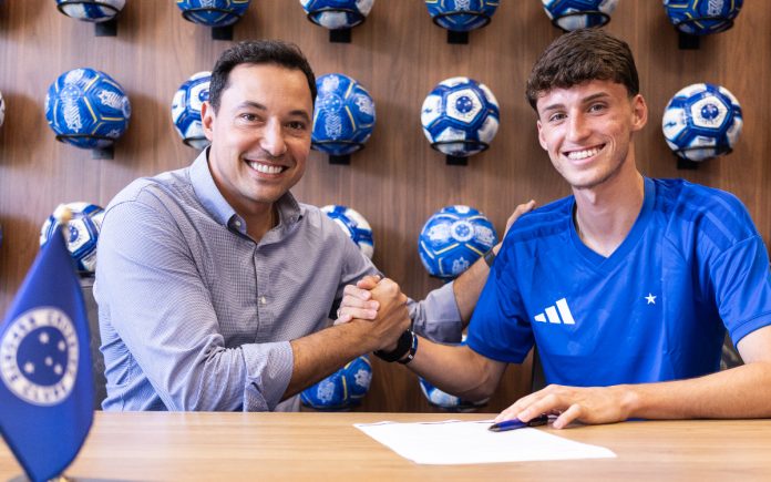 Pedro Junio, vice-presidente da SAF do Cruzeiro, e Eduardo Pape