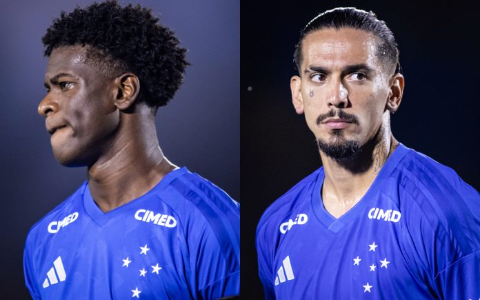 Jonathan Jesus e Chico da Costa, jogadores do Cruzeiro (Foto: Gustavo Aleixo/Cruzeiro)