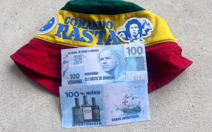 Cédulas produzidas pela torcida do Cruzeiro (Foto: Cedida ao Central da Toca)