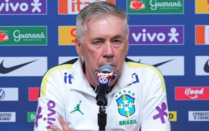 Carlo Ancelotti, treinador da Seleção (Foto: Reprodução/CBF TV)