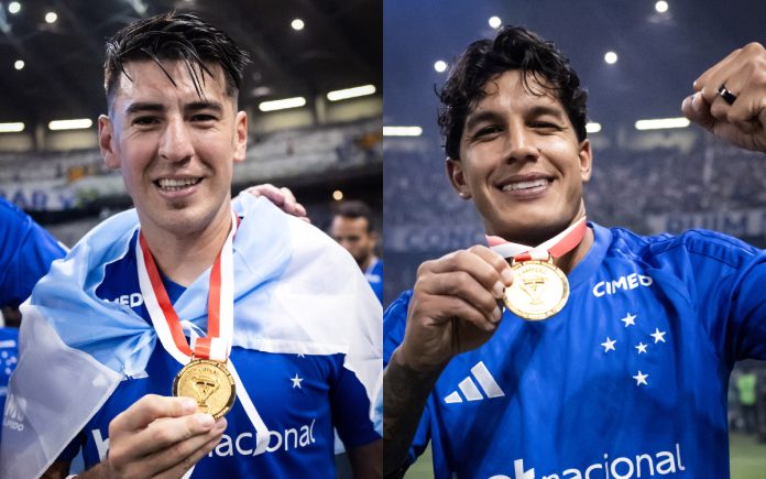 Villalba e Lucas Romero (Foto: Gustavo Aleixo/Cruzeiro)
