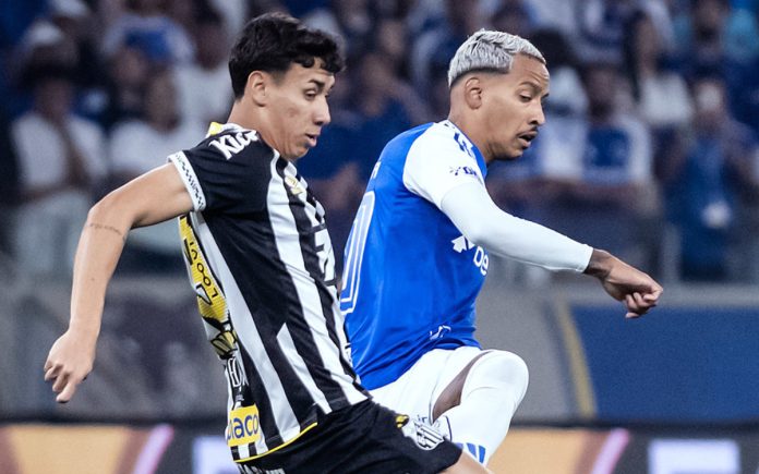 Matheus Pereira contra o Santos, em 2025