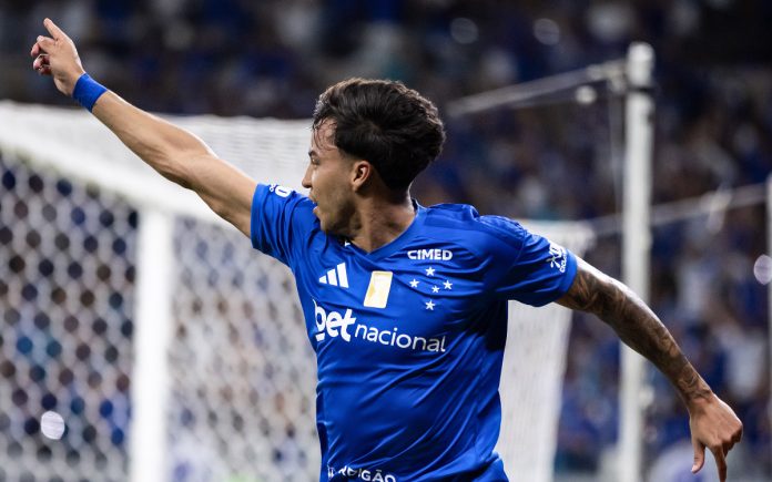 Kaio Jorge celebra gol marcado diante do Atlético-MG (Foto: Gustavo Aleixo/Cruzeiro)