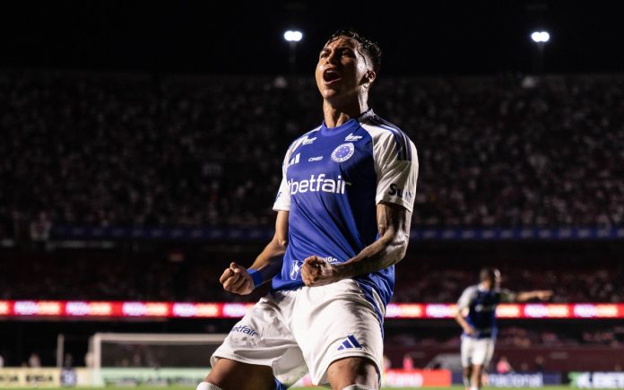 Kaio Jorge fez gol de empate contra o São Paulo, em 2025