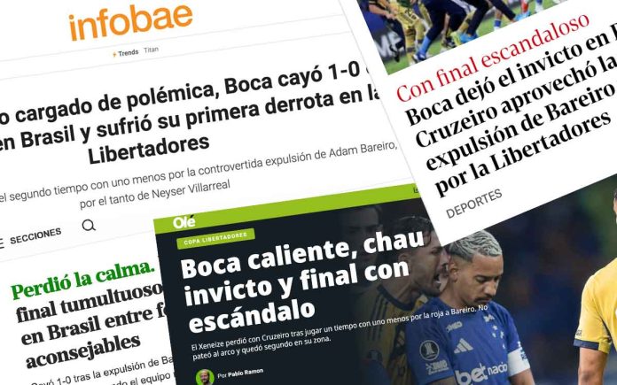 Jornais argentinos repercutiram vitória do Cruzeiro sobre o Boca