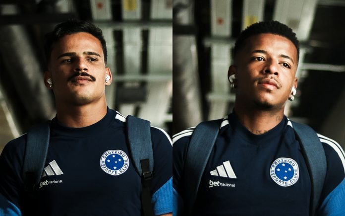Kaiki e Arroyo, jogadores do Cruzeiro (Foto: Gustavo Martins/Cruzeiro)