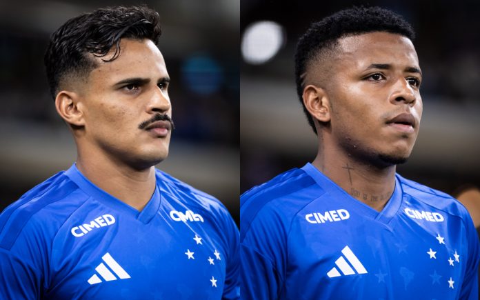 Kaiki e Arroyo, jogadores do Cruzeiro (Foto: Gustavo Aleixo/Cruzeiro)