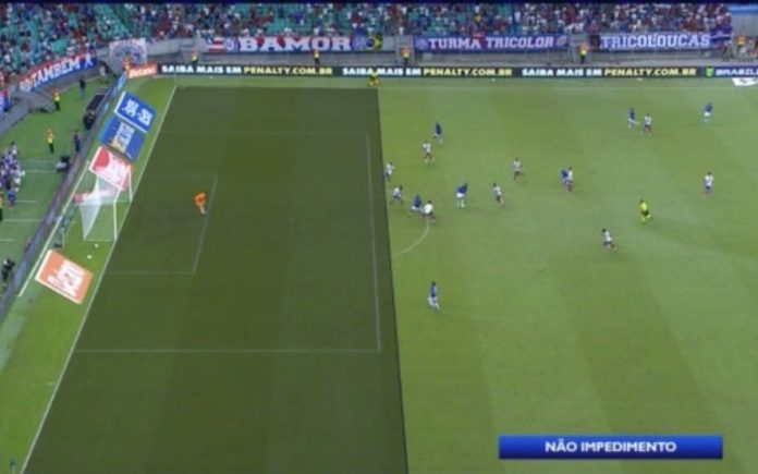 Lance do gol do Cruzeiro, marcado por Kauã Moraes