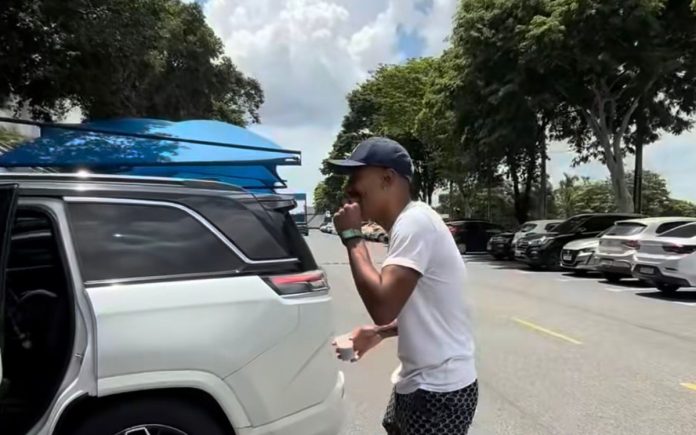 Matheus Pereira em vídeo divulgado por Bolasie nas redes sociais (Foto: Reprodução/Instagram)