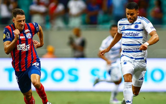 Wanderson na vitória do Cruzeiro sobre o Bahia, em 2025