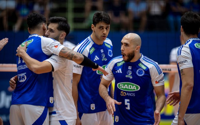 Jogadores titulares do Sada Cruzeiro (Foto: Agência i7/Sada Cruzeiro)