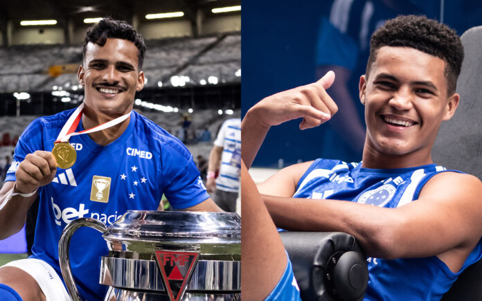 Kaiki e Kauã Prates, laterais-esquerdos do Cruzeiro (Foto: Gustavo Aleixo/Cruzeiro)