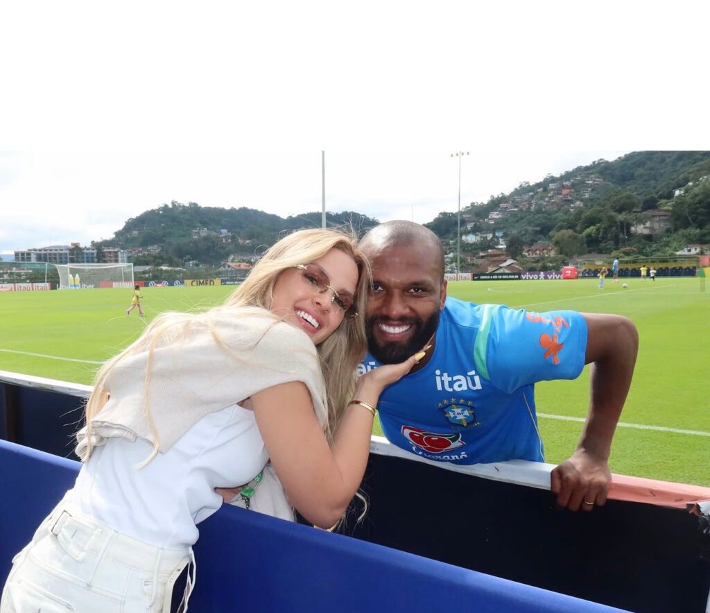 Letícia Carvalho e Igor Thiago em treino da Seleção (Foto: Reprodução/Redes Sociais)