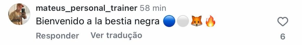 Torcedores do Cruzeiro desejaram boas-vindas a Rojas (Foto: Reprodução/Instagram)