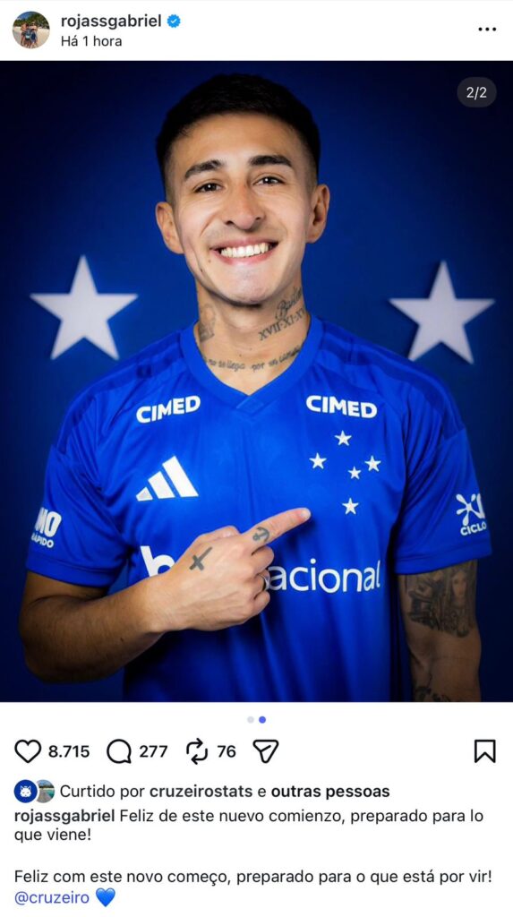 Rojas mandou recado em post no Instagram (Foto: Reprodução/Instagram)