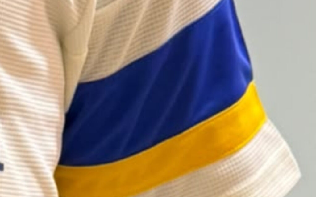 Detalhes da manga do novo uniforme do Cruzeiro (Foto: Reprodução/Redes sociais)