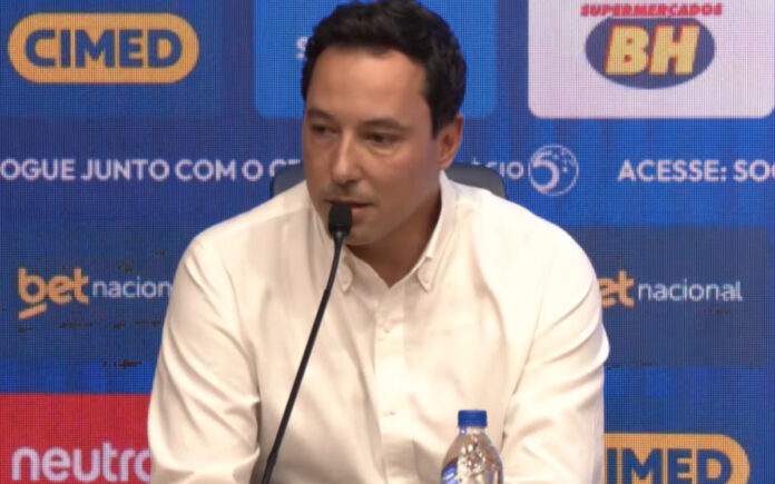 Pedro Junio, vice-presidente de futebol do Cruzeiro (Foto: Reprodutação/TV Cruzeiro)
