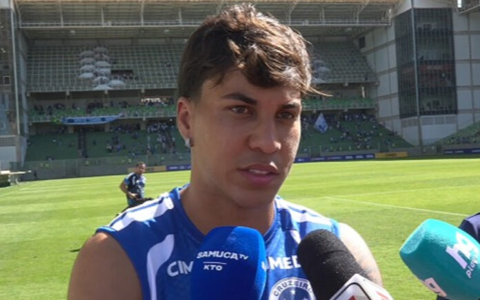 Kaio Jorge marcou um dos gols da vitória do Cruzeiro (Foto: Samuca TV)