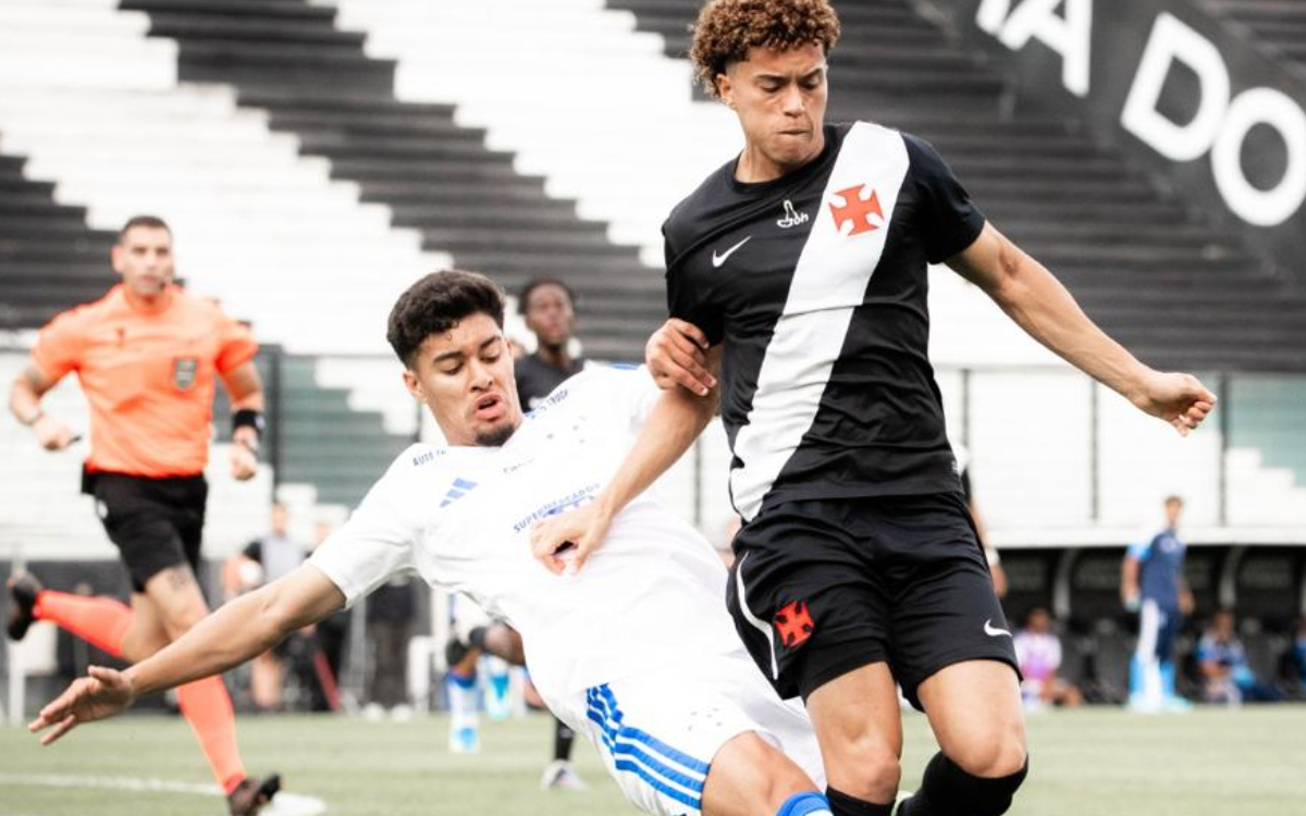 Cruzeiro joga mal, perde para o Vasco e é eliminado nas quartas do Brasileiro Sub-20